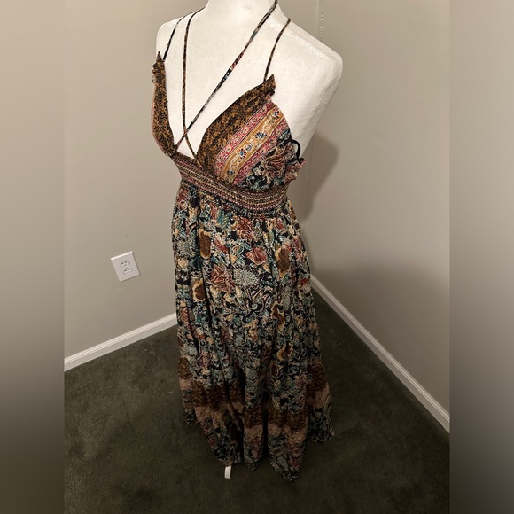 Free People Real Love Floral Maxi Dress Size XS Twilight Combo - Picture 6 of 11